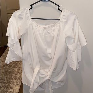 Amazon white off the shoulder tee